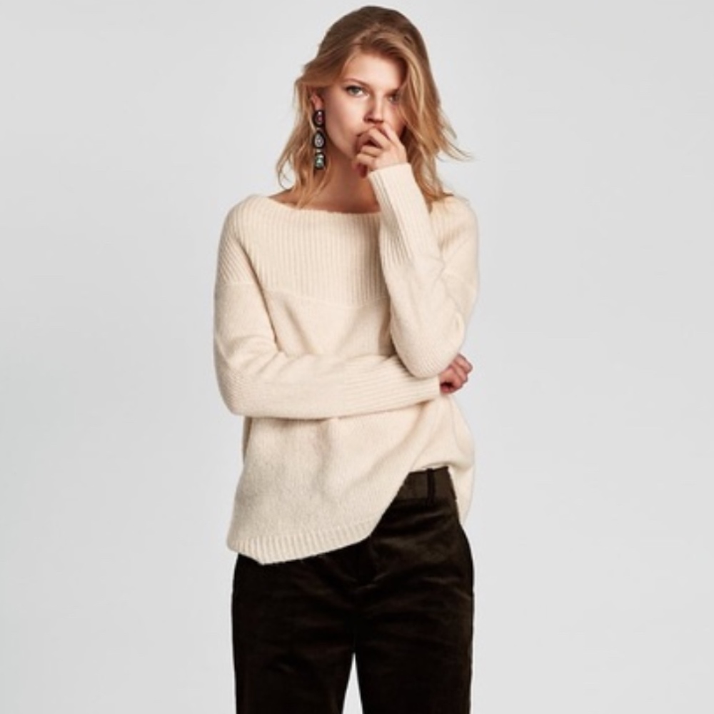 Zara off the Shoulder Sweater